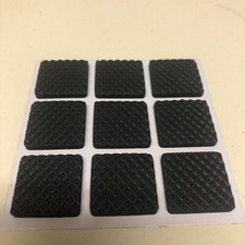 9 Rubber Furniture Floor Scratch Protector Black Pads Non-Skid Self Stick