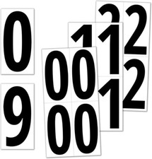 40 Pieces, 6" - Vinyl Number Stickers, Waterproof Large Stick on Numbers - Black