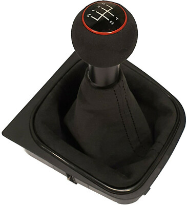 FÜR VW GOLF 5 6 GTI EOS SCIROCCO 5 G ALCANTARA   SCHALTKNAUF SCHALTSACK BLACK 02