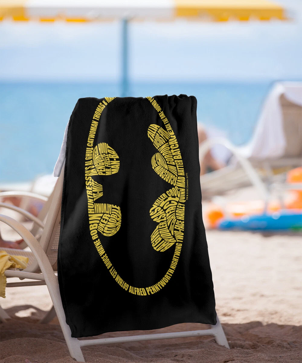 Batman Word Logo Officially Licensed Beach Towel 30"x60"