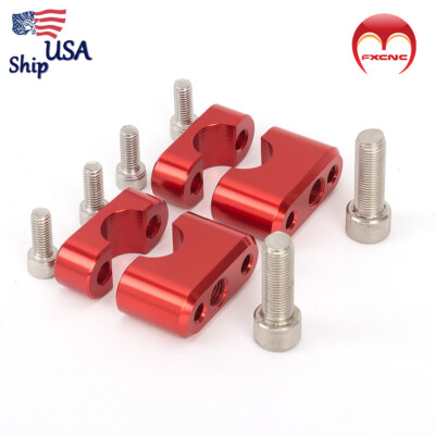 Red HandleBar Fat Bar Mount Clamps Risers Adaptor 7/8'' 22MM Dirt Pit Bike ATV