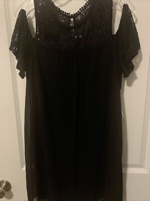 As U Wish Lace Cold Shoulder Dress Black Womens Size Large BNWT | eBay As U Wish Lace Cold Shoulder Dress Black Womens Size Large BNWT | eBay
