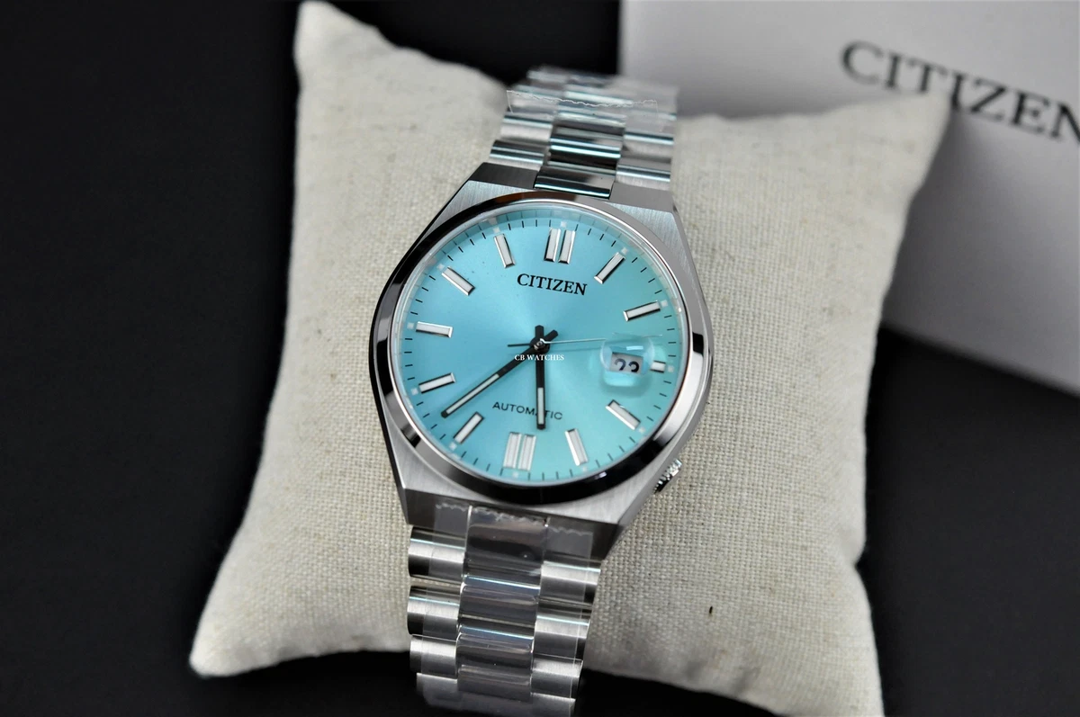 Citizen Automatic ice Blue Sapphire Glass Mens Watch NJ0151-88M