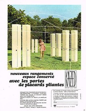 PUBLICITE ADVERTISING 094  1974   KAZED  portes pacard pliantes