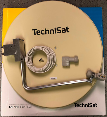TechniSat Satman850plus mit  Twin - LNB (2Teilnehmer)HDTV,UHD, 4k,3D,Full HD,25m