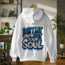 Mens Dont Let Them Taint Your Soul Sneaker Hoodie to Match J11 Blue Legend
