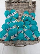 Vintage Phildar sagittaire 51 half wool yarn green 19 x 50g balls skeins