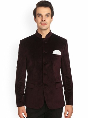 Men Burgundy Smoking Jackets Designer 