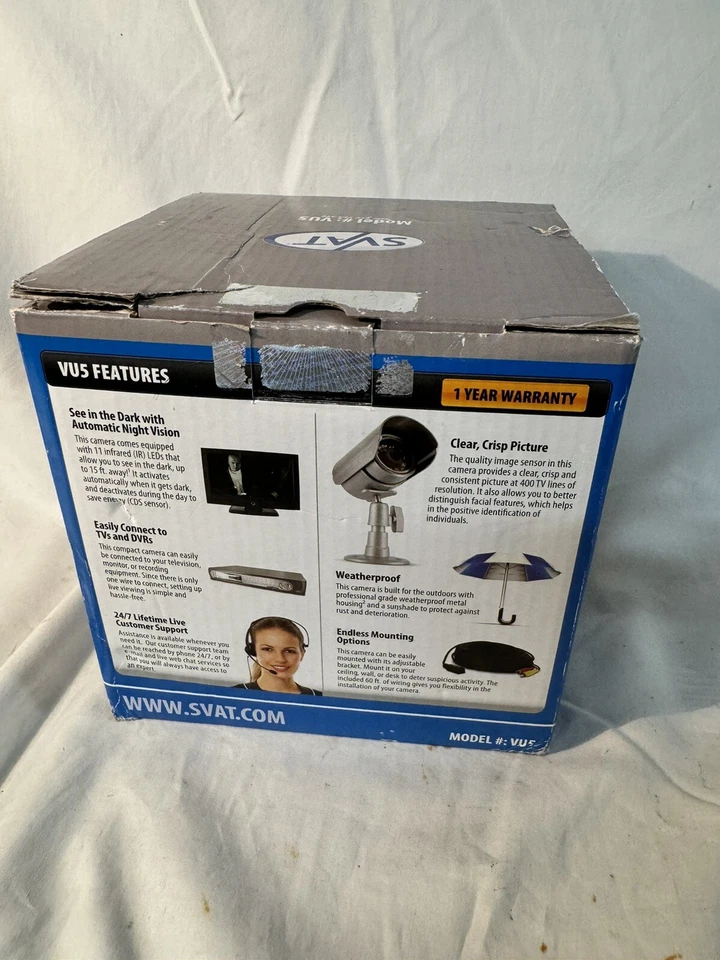 SVAT VU5 室内/室外安全摄像头,彩色 - CMOS - 电缆 — 第 3/4 张图片