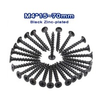 Image of Countersunk Wood Drywall Plasterboard Screw Coarse Thread Black Zinc