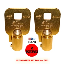 Buell Harley Davidson Ilco Tubular BRASS Barrel Key Blanks 2 PACK 1137B JT-137B