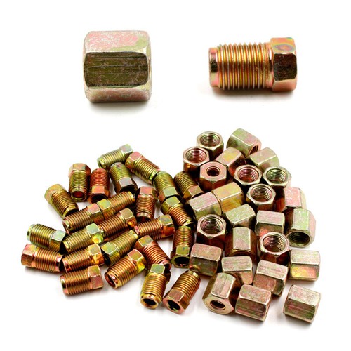 Accesorios de tubería de freno EE. UU. 3/16" 10x1 mm 25x tuercas métricas macho y hembra kit de tornillos 50 piezas - Imagen 6 de 10