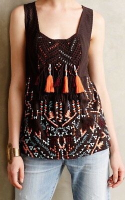 Akemi + Kin Cotton Rigmarole Tank Top Size XS,M,L,XL Brown NW ANTHROPOLOGIE Tag