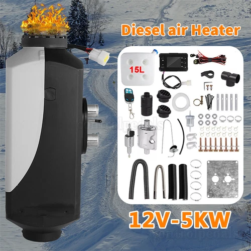 12V 5KW Diesel Air Heater Remote Control LCD Display For Truck Van Motorhome UK