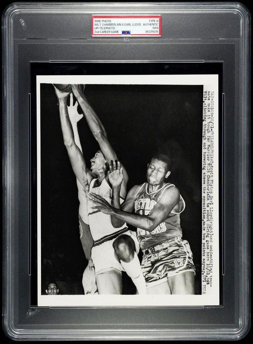 1959 Wilt Chamberlain Rookie Home Debut Earl Lloyd Original TYPE