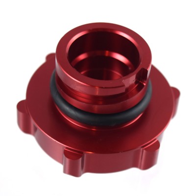 Angled Oil Filler Extension with Billet Aluminum Cap, Black Anodized Finish | Latest Rage