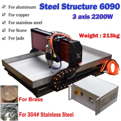CHINA CNC ZONE CNC 6090 3axis 2.2KW CNC Router Small CNC Steel Metal Engraving Milling Machine