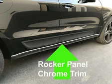 FOR JAGUARmodels ROCKER PANEL Body Side Molding CHROME Trim 2pc 2000-2018