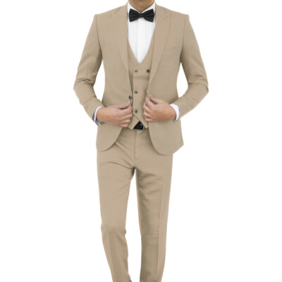 Slim Fit Herrenanzug in verschiedenen Farben mit Weste -Hochzeit-Anzug-Sakko