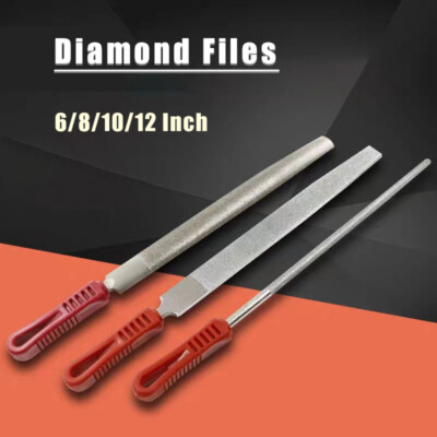 6/8/10/12 Inch Diamond Files Half-Round/Flat/Triangle/Round File Cut Blade