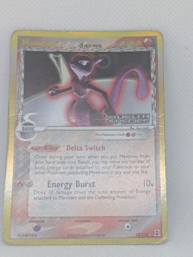 Mewtwo Delta Species 12/113 Delta Species Reverse Holo Rare Pokemon TCG Nintendo - Picture 3 of 3