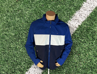 Tommy Hilfiger Mens Full Zip water wind resistand hooded jacket size XL