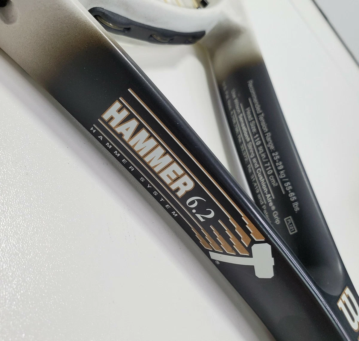 Wilson Hammer System 6.2 OS 110 sq inch Tennis Racquet 4 1/8 w/Bag | eBay
