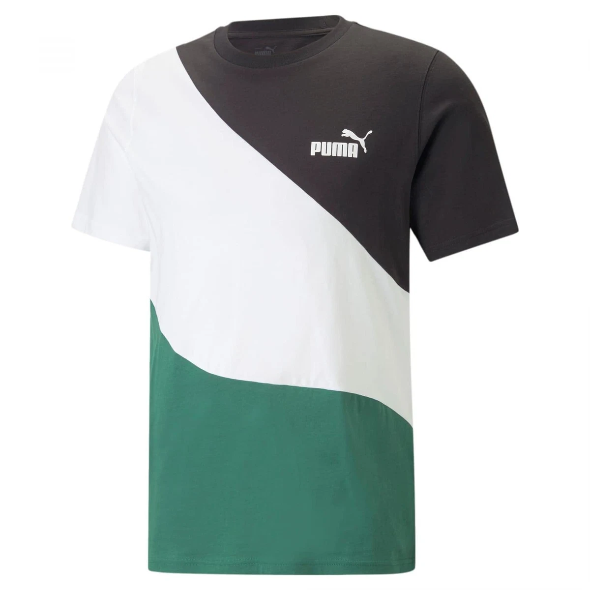 Green and hotsell white puma shirt