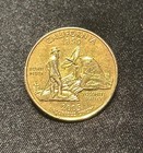 California State Quarter Coin Design Gold Tone Lapel Pin Tie Tack Pinback — photo 1