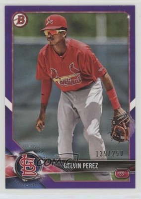2018 Bowman Prospects Purple 139/250 Delvin Perez #BP138 i5q