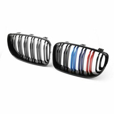 K�hlergrill Nierengrill f�r BMW E81 E82 E87 E88 07-12 Glanz Schwarz Doppelsteg