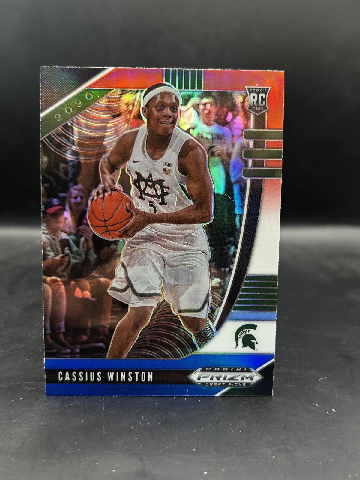 2020 Panini Prizm Draft Picks Collegiate #69 Cassius Winston Red White and Blue