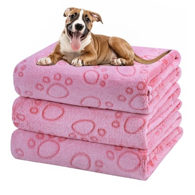 Dono 3-Pack Dog Blanket Soft Fluffy Fleece Pet Throw Paw Print Puppy Cat Warm Sl