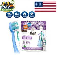 Portable 6-in-1 Teeth Care Kit - Pre-Pasted Toothbrush  Tongue Cleaner 21 Ct