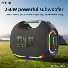 ZEALOT-ZE21 250W Big Power Wireless TWS Subwoofer Bluetooth Speaker High Volume