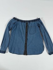 Bailey 44 Off-Shoulder Denim Button-Up Shirt Made in USA