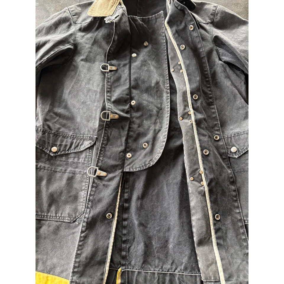 Vintage Globe Fireman's Firefighters KFD Turnout Jacket Black Size 44 Chore Coat - Image 4 of 4