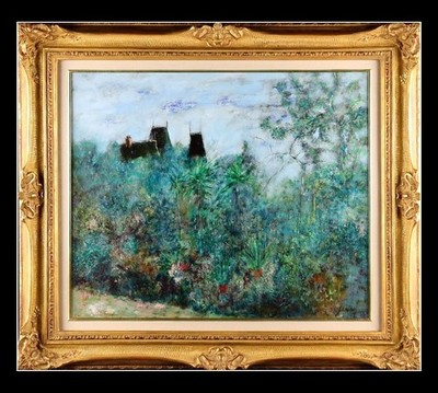 Bernard Gantner Oil Painting La Palmeraie 1971 French Landscape 10F Original