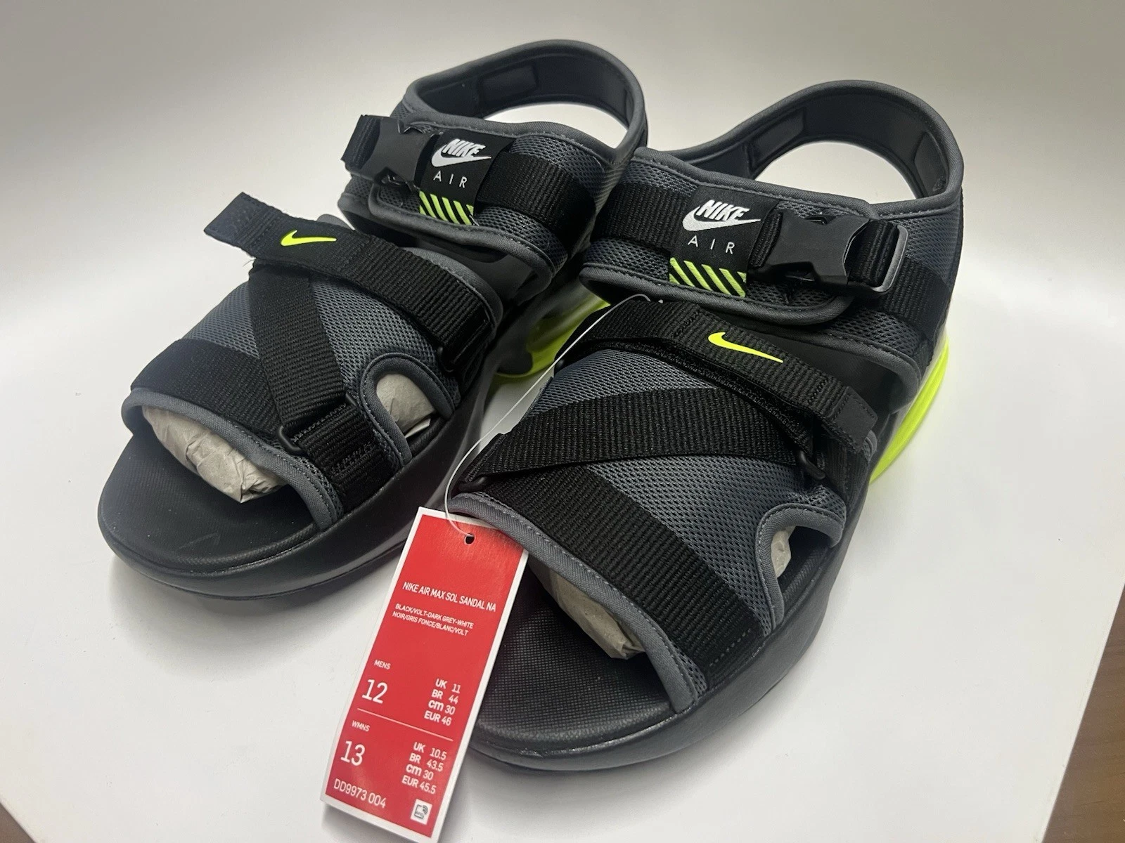 Nike Air Max Sol Volt Black Sandal NA Slides DD9973-004 Men's Size 12