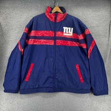 New York Giants Vintage Reebok NFL Full Zip Puffer Jacket Men XL 80's-90's READ