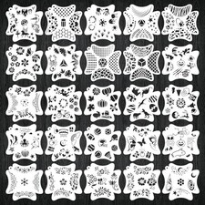 25 Set Face Paint Stencils - 265 Pcs Flowers Plants Sports Animals Shapes