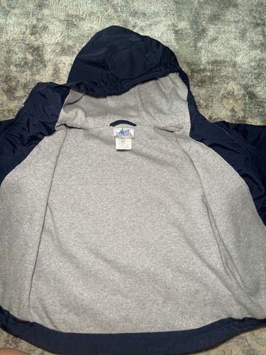 Disneyland Resort Lined Jacket Coat Hooded Zip Up Navy Blue Mickey Mouse SMALL - Picture 6 of 8