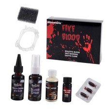 SFX Fake Blood Kit Liquid Latex Blood Capsules Halloween Cosplay