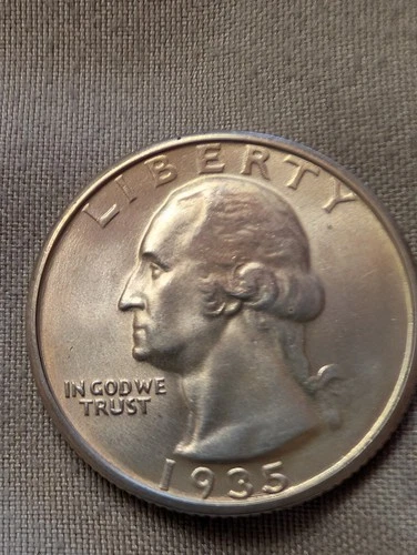 1935 Washington Quarter, Nice Mint Luster, Choice BU++