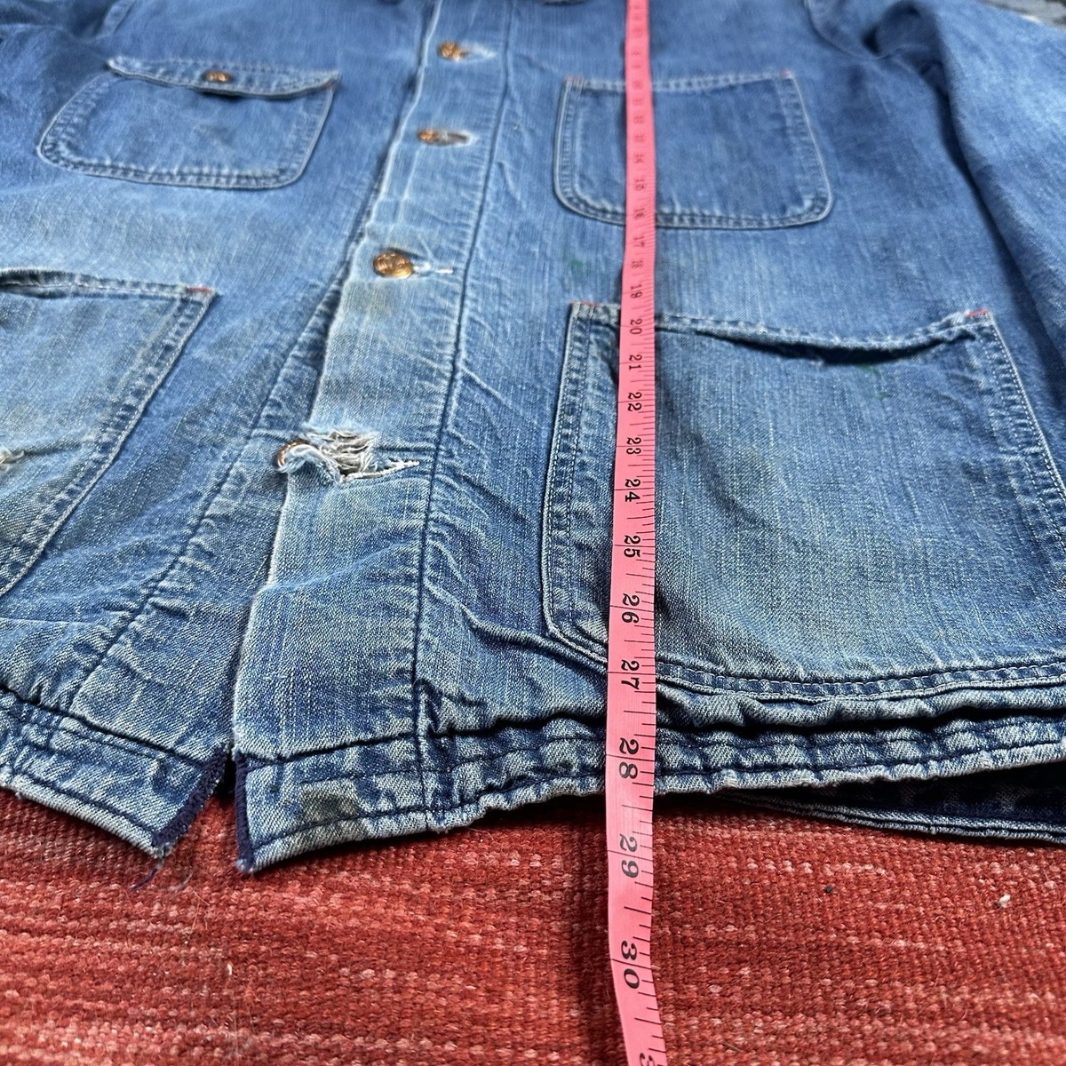 ジャケット・アウター 50s - 60s Sears hercules coverall denim Vintage Hercules Jacket Mens Small S Denim 40s 50s Blanket Lined