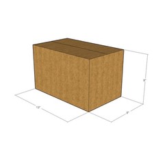 5 13x8x8 Kraft Brown Corrugated Shipping Boxes 32 ECT Single-Wall New