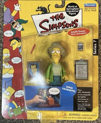 #ad The Simpsons WOS World Of Springfield Interactive Edna Krabappel Action Figure $24.99