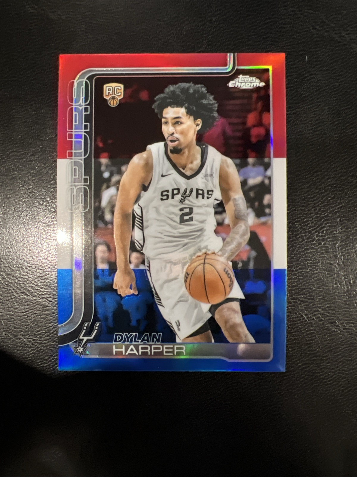 2025-26 Topps Chrome - Dylan Harper #252 Red White & Blue Refractor (RC)