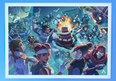 OFFICIAL Apex Legends Anniversary POSTER HIGH QUALITY art print Game Loba Wraith