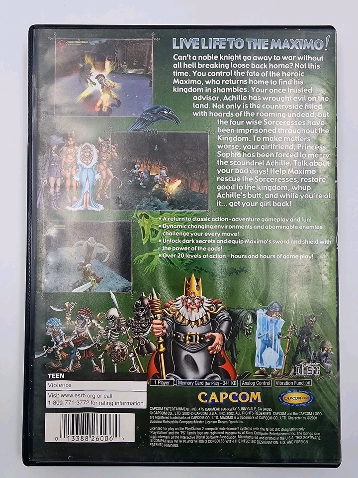 Maximo: Ghosts to Glory Sony PlayStation 2 PS2 Complete Professionally Resurface - Image 2 of 4